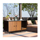 Cat Litter Box Enclosure With Divider For Large Cat And Kitty Coffee
