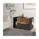 Cat Litter Box Enclosure With Pull Out Drawer And Rolling Caster