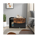 Cat Litter Box Enclosure With Pull Out Drawer And Rolling Caster