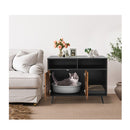 Cat Litter Box Enclosure With Scratching Pad