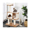 Modern Cat Tower with Platform Scratching Posts for Kittens and Cats