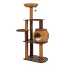 Cat Tree Multi Level Cat Tower With Cat Condo And Top Perch Brown