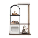 118 Cm Tall Cat Tree Tower Top Perch Cat Bed With Metal Frame