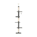 Cat Tree Tower Scratching Post Scratcher Floor To Ceiling Cats Bed 290Cm