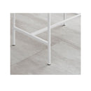 Slender Fluted Bedside Table White