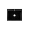 Kitchen Granite Stone Sink Basin Single Bowl Black 600Mmx470Mm