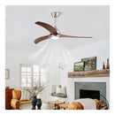 Ceiling Fan Wooden Blades Dc Motor Fans Light Led