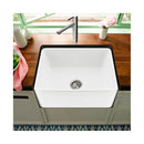 Ceramic Single Basin Kitchen Sink With Strainer Plug