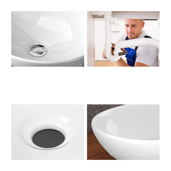 Ceramic Sink Round White 410 x 340