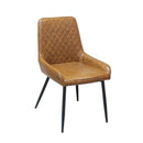 Dining Chairs X 4 Padded Seat Pu Faux Leather