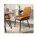 Dining Chairs X 4 Padded Seat Pu Faux Leather