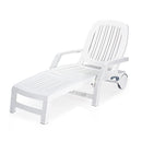 Outdoor Chaise Lounge Chair With Adjustable Backrest