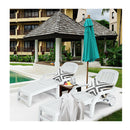 Outdoor Chaise Lounge Chair With Adjustable Backrest