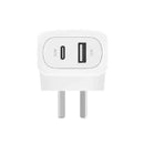 Belkin Boostcharge 42W Usb C Pd 3 Pps Dual Wall Charger White