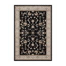 Chattels Black Flowery Rug