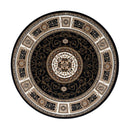Chattels Black Round Rug