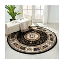 Chattels Black Round Rug