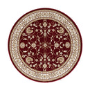 Chattels Flowery Red Round Rug
