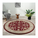 Chattels Flowery Red Round Rug