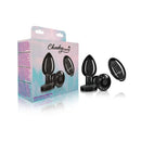Cheeky Charms Gunmetal Rechargeable Vibrating Metal Butt Plug With Remote