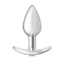 Cheeky Charms Silver Anchor Butt Plug With Clear And Jewel Kit