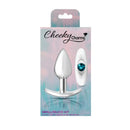 Cheeky Charms Silver Anchor Butt Plug With Clear And Jewel Kit