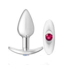 Cheeky Charms Silver Anchor Butt Plug With Clear And Jewel Kit