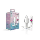 Cheeky Charms Silver Anchor Butt Plug With Clear And Jewel Kit
