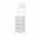 Chest Of Drawers Mirror Dressing Table Vertical Storage Bedroom White