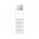 Chest Of Drawers Mirror Dressing Table Vertical Storage Bedroom White