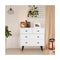 Chest of Drawers with Inclined Legs Metal Handles