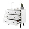 Chest of Drawers with Inclined Legs Metal Handles
