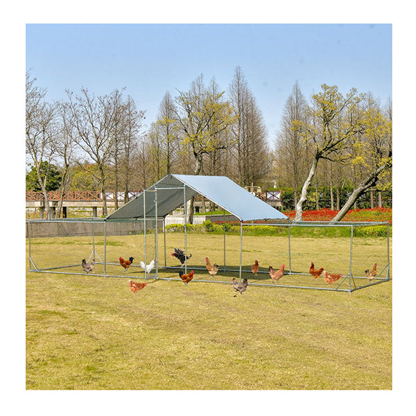 Extra Large Metal Chicken Coop with Waterproof and Sun proof Cover