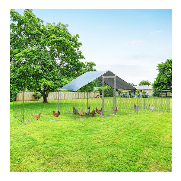 Extra Large Metal Chicken Coop with Waterproof and Sun proof Cover