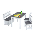 Children Activity Table With 2 Chairs And 1 Storage Bench