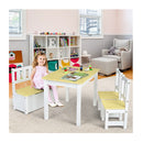 Children Activity Table With 2 Chairs And 1 Storage Bench
