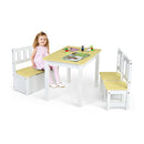 Children Activity Table With 2 Chairs And 1 Storage Bench