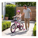 Children Bicycle With Training Wheels And Handbrake Pink 18 Inches
