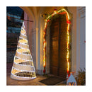 Christmas Cone Tree With Led Lights For Home Office Decoration
