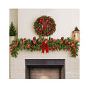Christmas Garland Berries And Baubles
