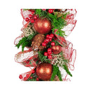 Christmas Garland Berries And Baubles