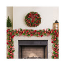 Christmas Garland Berries And Baubles