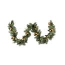 Christmas Garland Gold Baubles Battery Operated Warm White Led Lights