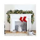 Christmas Garland Gold Baubles Battery Operated Warm White Led Lights