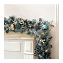 Christmas Garland With Led Lights Snowy Decoration Xmas Party