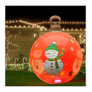 Christmas Inflatable Ball 60Cm Led Illuminated Snowman Xmas Decor