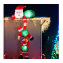 Christmas Inflatable Climbing Santa Led Decorations Illuminated