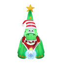 Christmas Inflatable Dinosaur Height Led Decorations Illuminated White