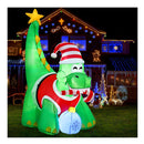 Christmas Inflatable Dinosaur Height Led Decorations Illuminated White