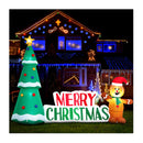 Christmas Inflatable Gingerbread Man Tree Led Illuminated Decorations